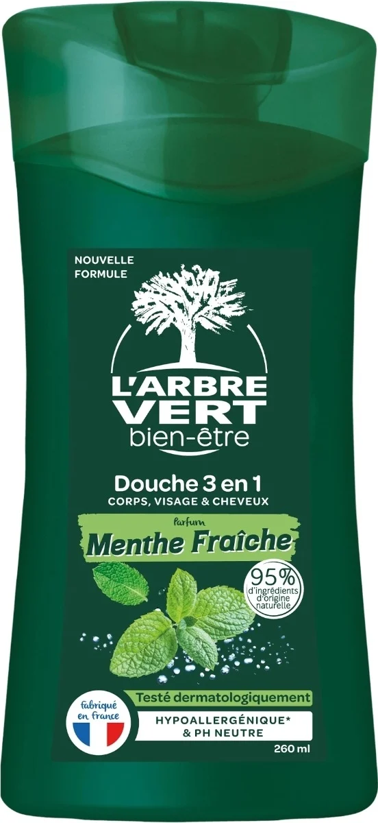 L'ARBRE VERT Crema doccia 3in1 Uomo Menta Fl 260 ml