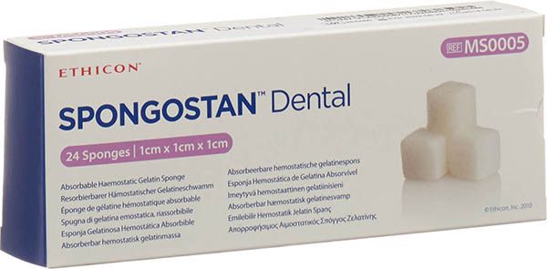 SPONGOSTAN dentale 1x1x1cm 24 pezzi