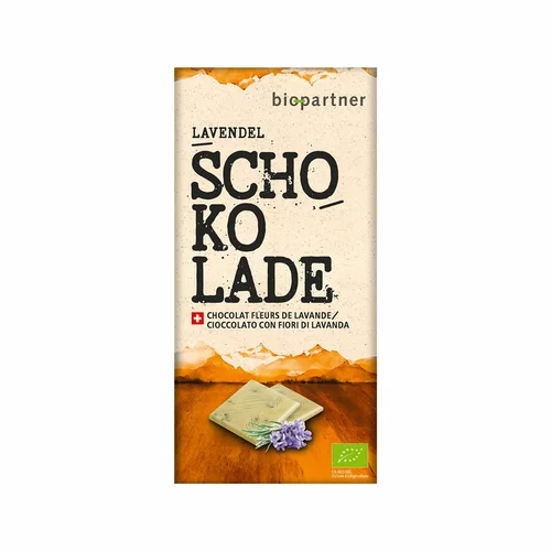BIO PARTNER Cioccolato bianco alla lavanda 75g