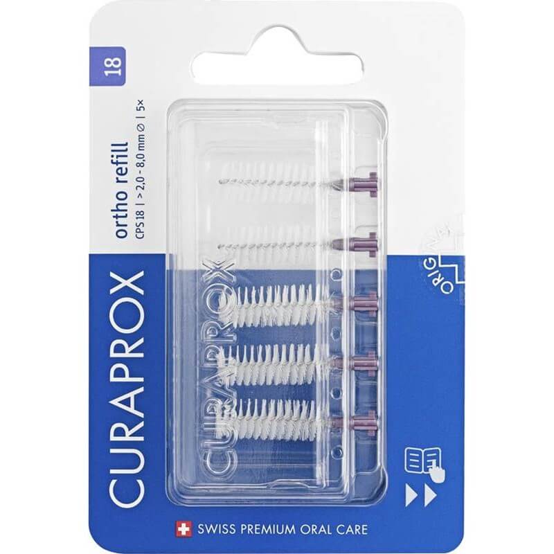Curaprox CPS 18 Ortho Interdentalbürsten refill purple 5 Stück