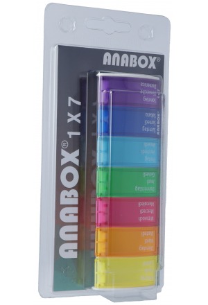 Anabox Medidispenser 1x7 colorato tedesco/francese/italiano in blister