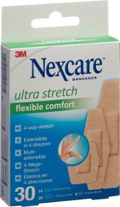 3M Nexcare Cerotti Ultra Stretch Flexible Comfort 3 misure assortite 30 pezzi