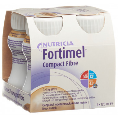 Fortimel Compact Fibre Cappuccino 4 x 125 ml