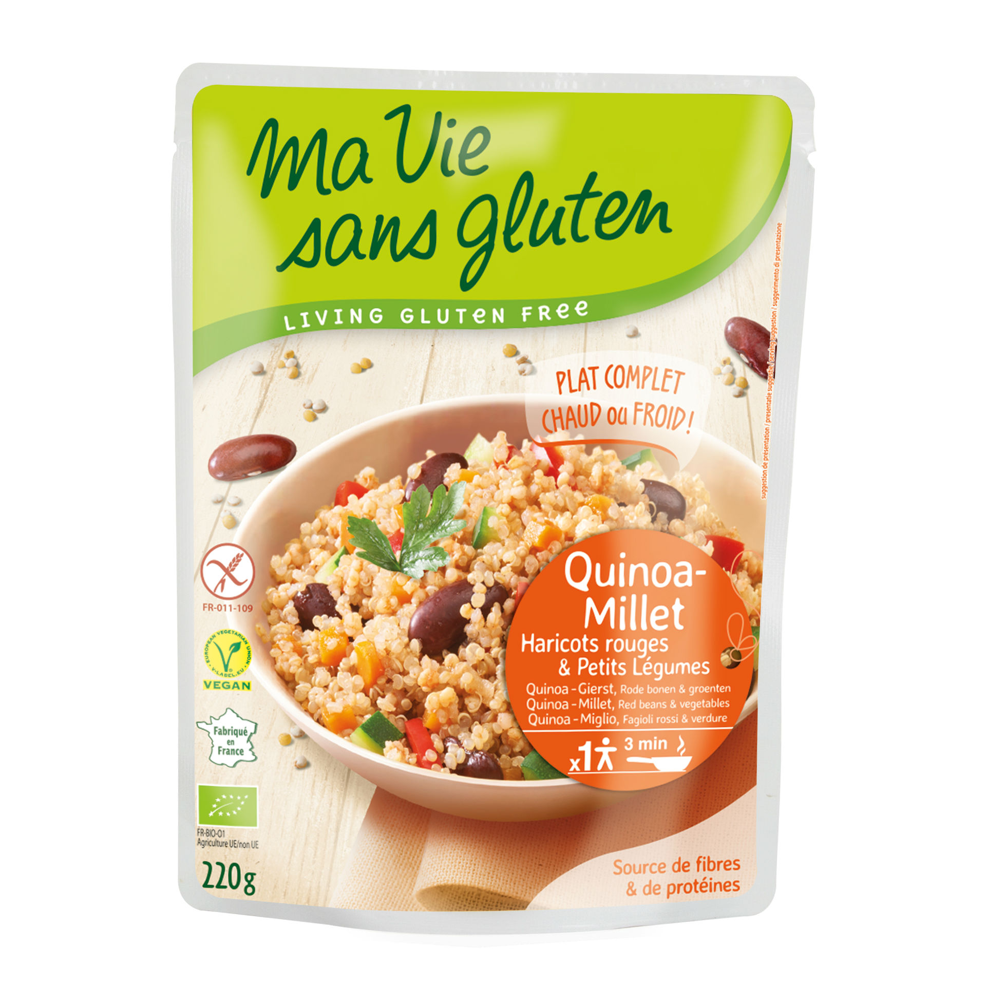MA VIE S GLUT farina pronta quinoa miglio 220g