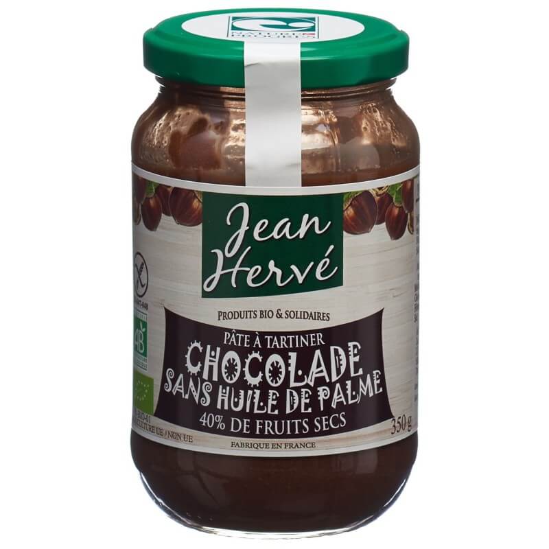 Jean Hervé Cioccolato senza olio di palma 350g