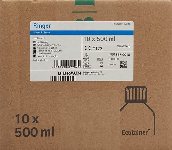 RINGER B. Braun Soluzione di risciacquo 500ml Ecotainer 10 pezzi
