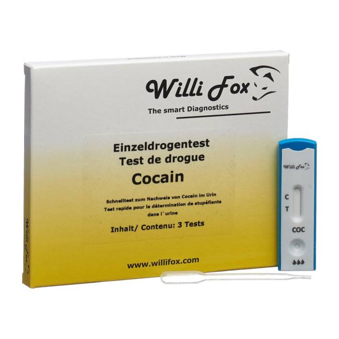 Willi Fox test antidroga cocaina urina singola 3 pezzi