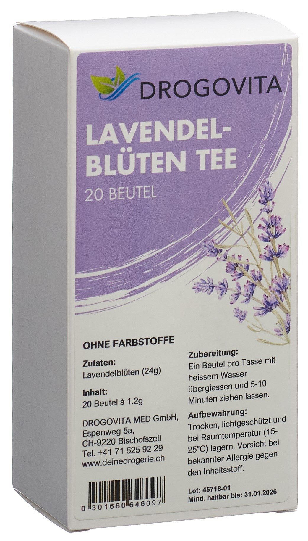 Drogovita Tè alla lavanda Btl 20 pezzi