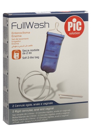 PIC SOLUTION Set di irrigatori Fullwash 2L con cannula anale e vaginale