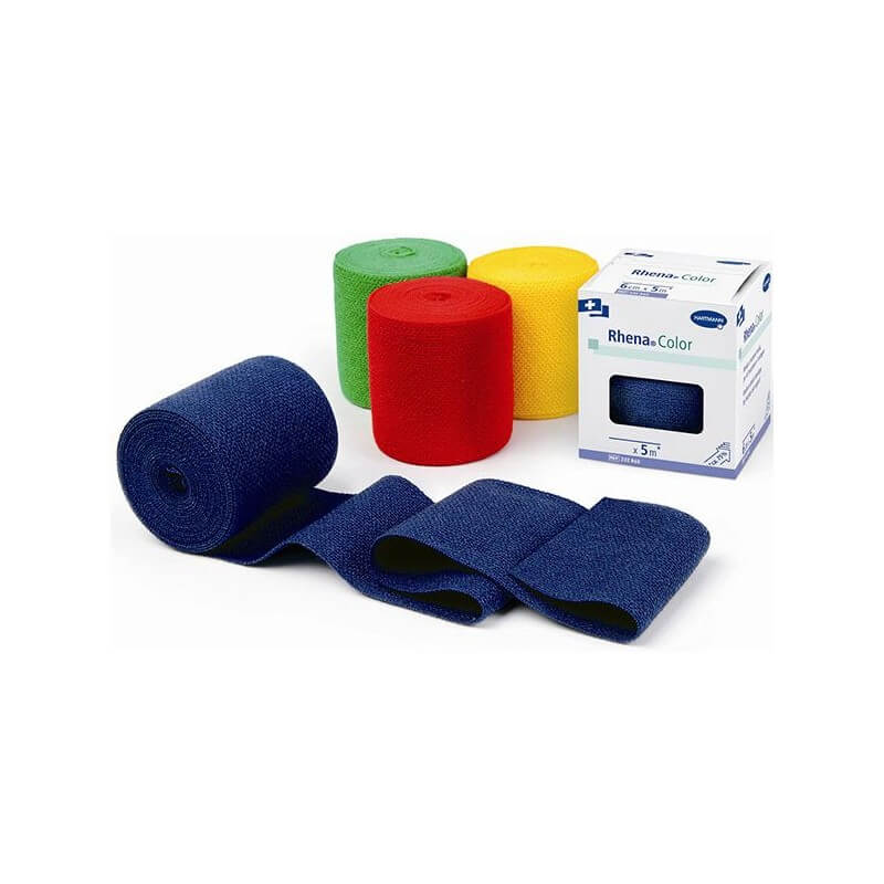 Bende elastiche Rhena Colour 6cmx5m blu aperte 10 pezzi