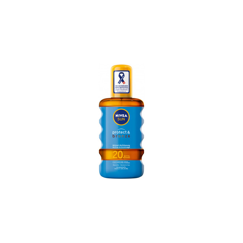 Nivea Sun Protect & Bronze Olio solare SPF 20 attiva l'abbronzatura 200ml