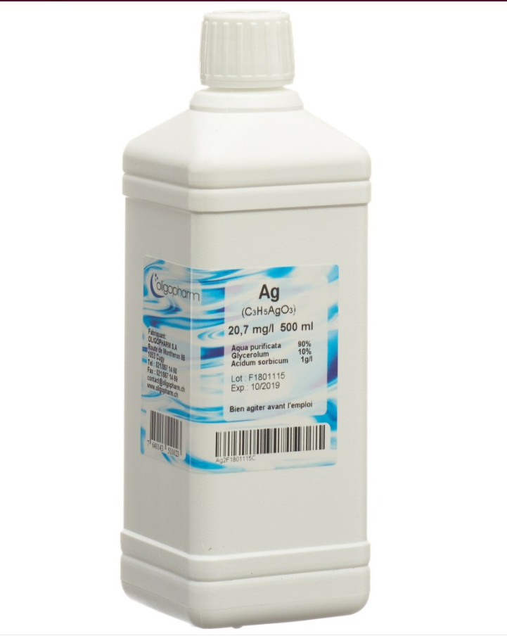 OLIGOPHARM argento soluzione 20,7 mg/l 500ml