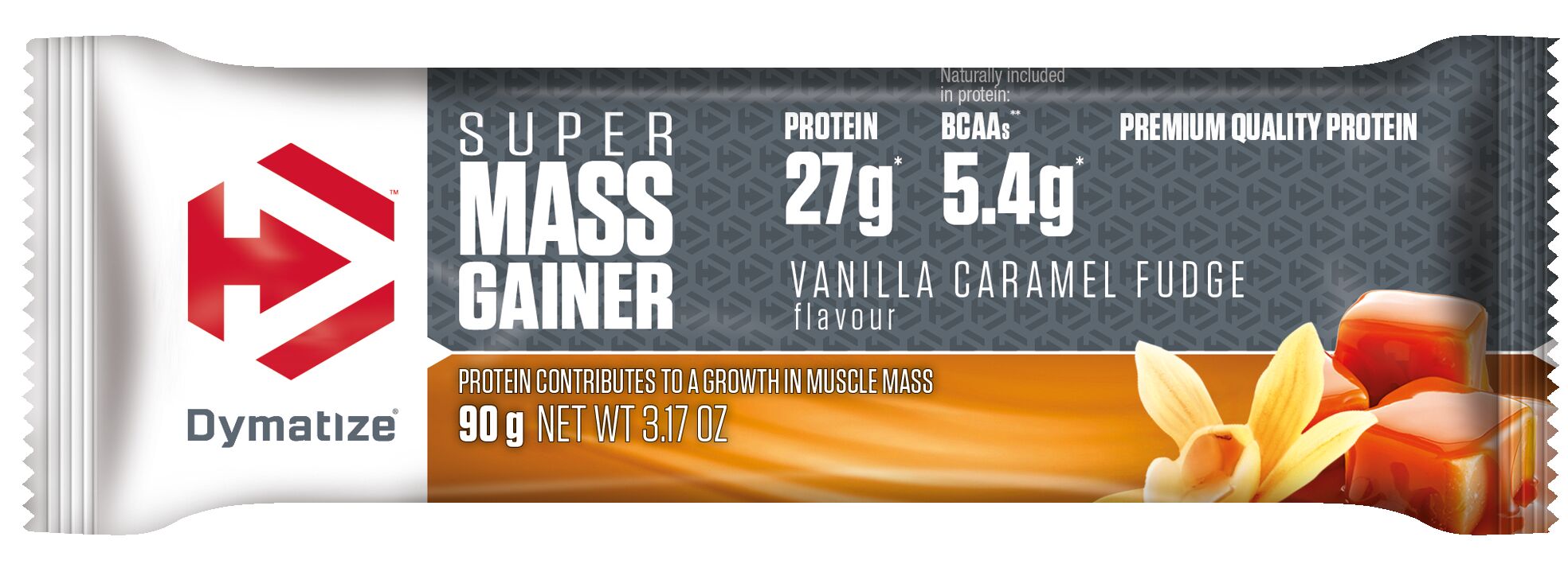 DYMATIZE Super Mass Gainer Bar Van Karamel 90g