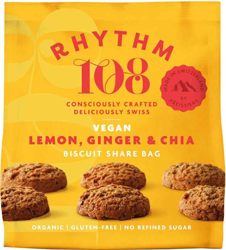 RHYTHM108 Biscotto di chia al limone e zenzero Btl 135g