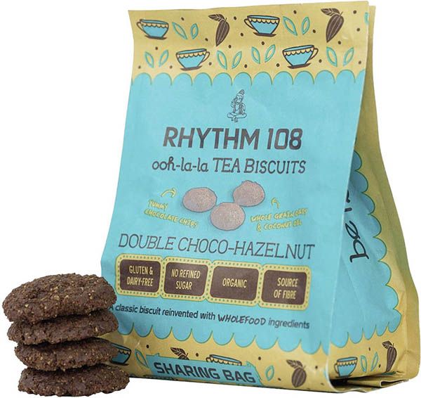 RHYTHM108 Biscotto doppio cioccolato-nocciola Btl 135g