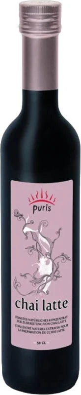 PURIS Sciroppo Chai Latte 6 bottiglie di vetro da 50 cl