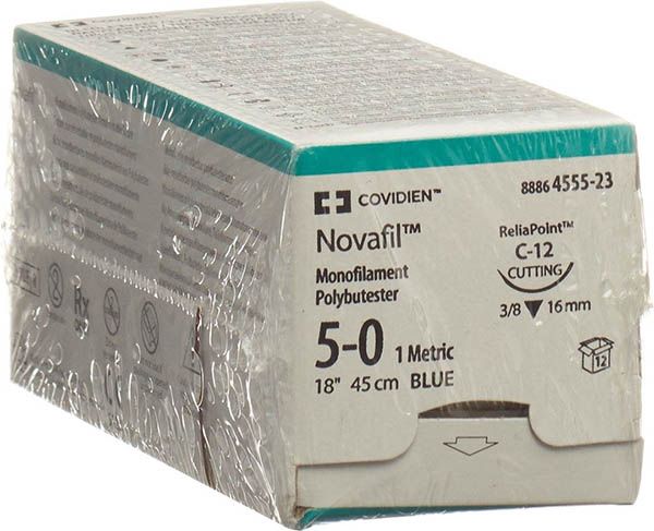 NOVAFIL 45cm blu C-12 5-0 12 pezzi