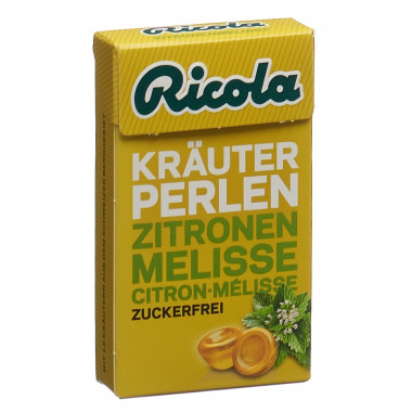 Ricola Perle alle erbe Caramelle al limone senza zucchero Confezione da 25g