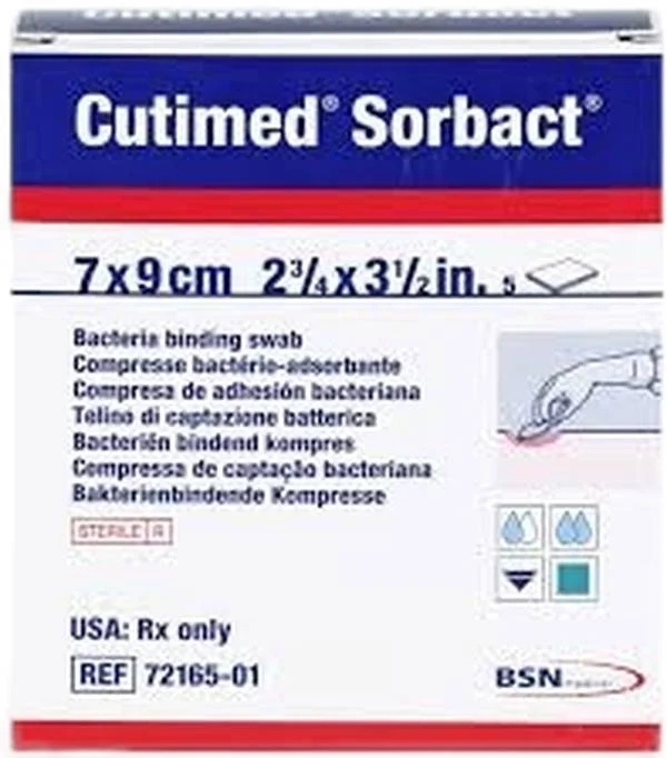 Cutimed Sorbact Contact 7x9cm 5 pezzi