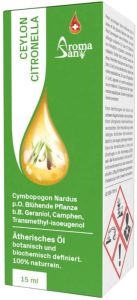 Aromasan Citronella Ceylan etere/olio in confezione bio 15ml