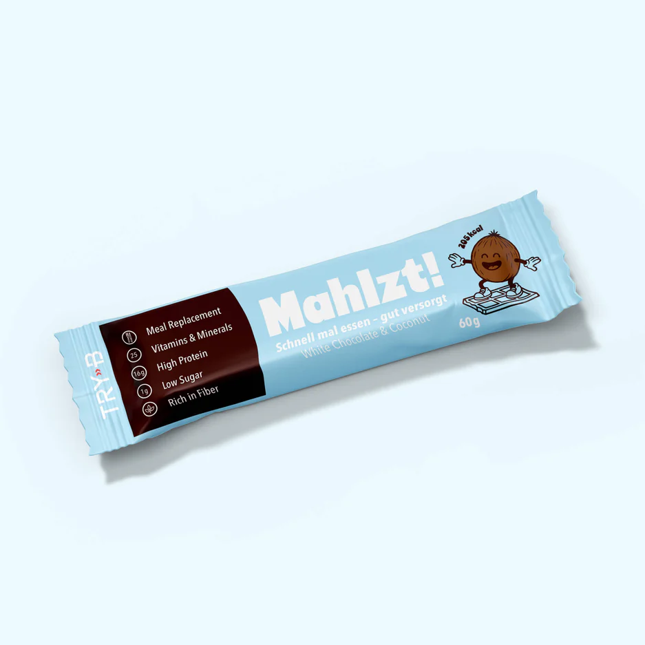 TRY-B Barretta sostitutiva del pasto al cioccolato bianco e cocco 60g