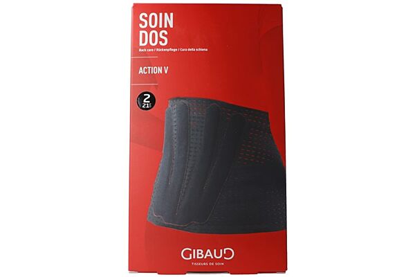 GIBAUD Action V Lendenstützgurt Gr2 90-100cm schwarz