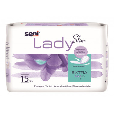 Seni Lady Slim Extra assorbente anatomico traspirante 14x29,5cm 4 gocce 15 pezzi