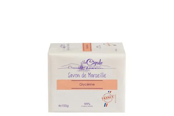 Sapone di Marsiglia La Cigale Glicerina 4 x 100 g