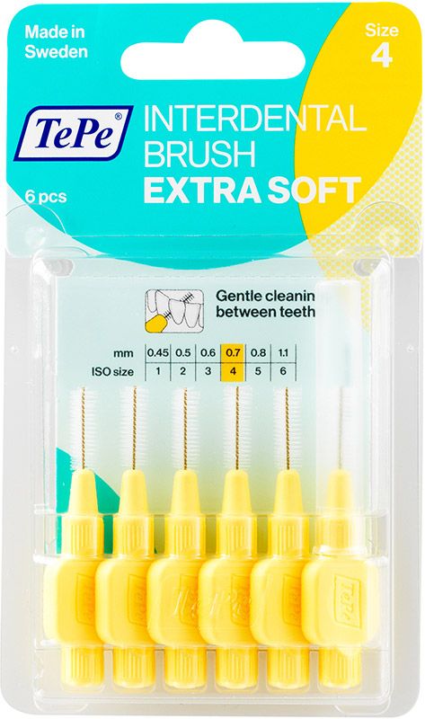 TePe Scovolino interdentale 0,7 mm x-soft giallo 6 pezzi