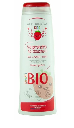 ALPHANOVA® kids Va Prendre ta Douche Strawberry Organic 250 ml