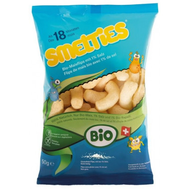 Smelties, frittelle di mais biologiche con 1% di sale Btl 50g