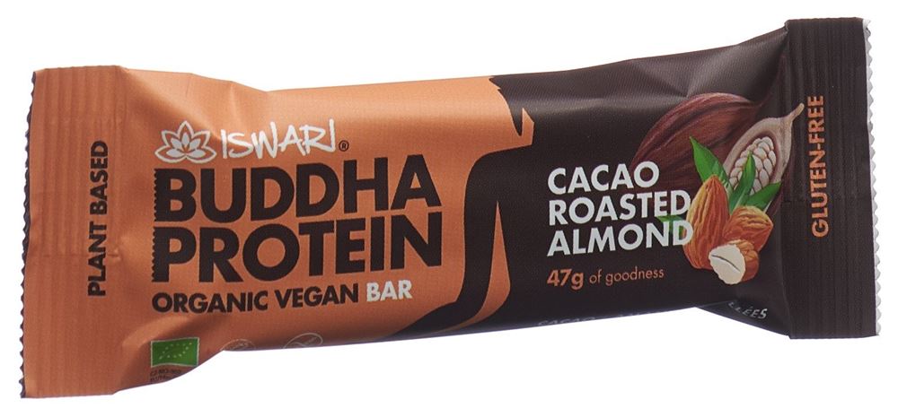 Barretta proteica ISWARI Mandorla e Cacao BIO 47g