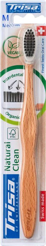 Spazzolino di legno Trisa Natural Clean medio