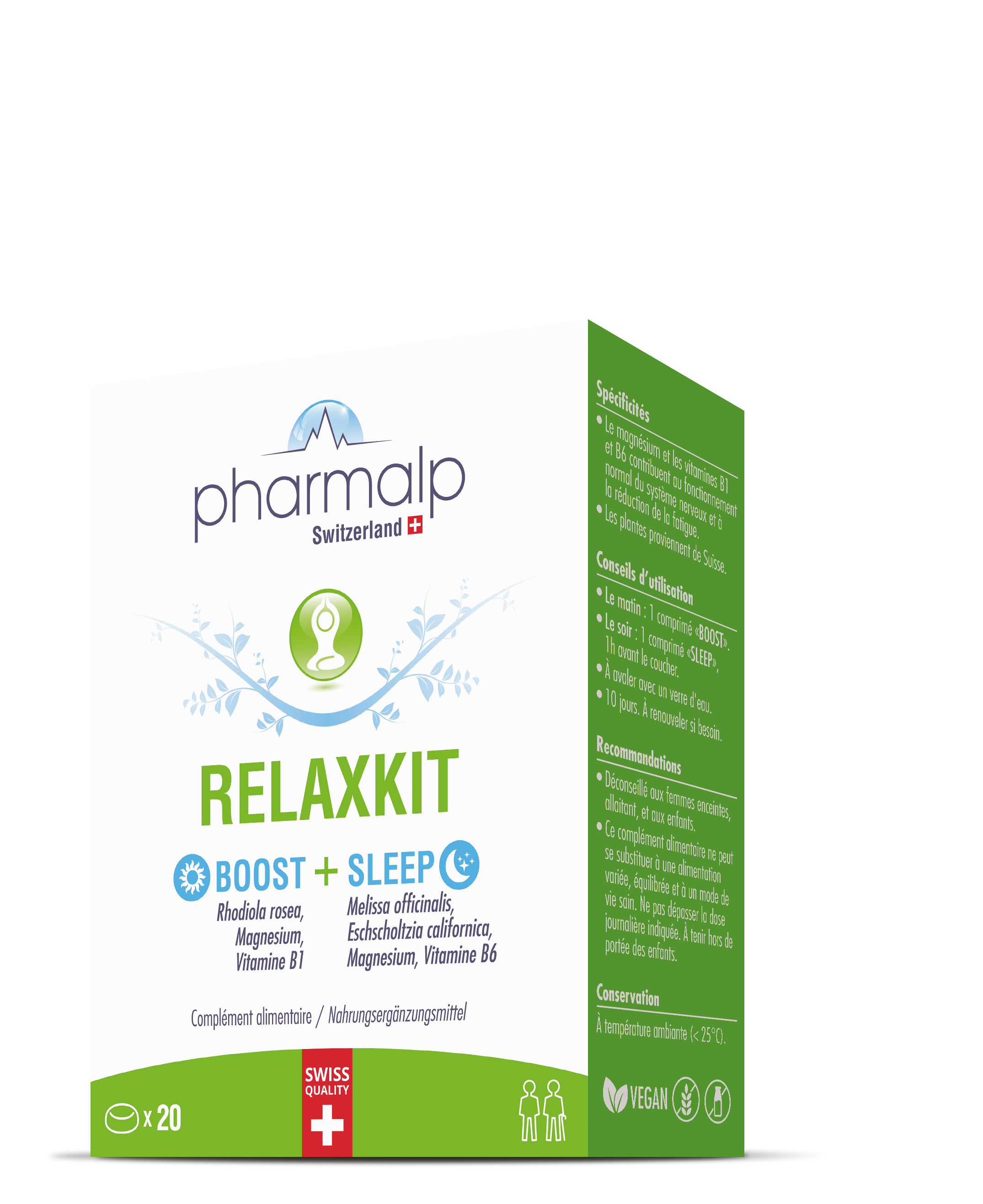 Pharmalp RELAXKIT Compresse per il benessere e il sonno 20 pezzi