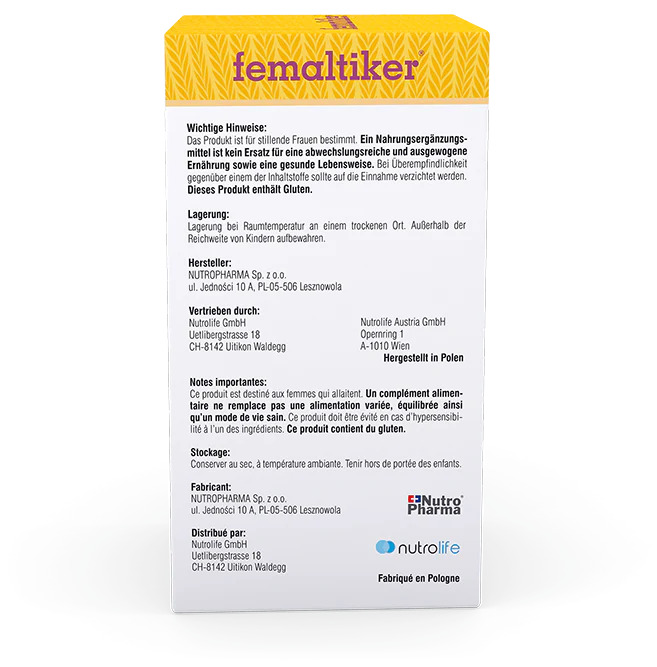 Femaltiker integratore alimentare per l'allattamento 12 x 6,5 g