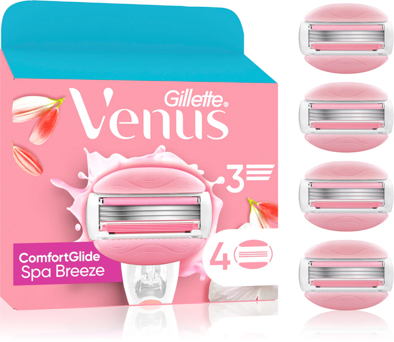 Gillette Venus Comfort System Lame Spa Breeze 4 pezzi