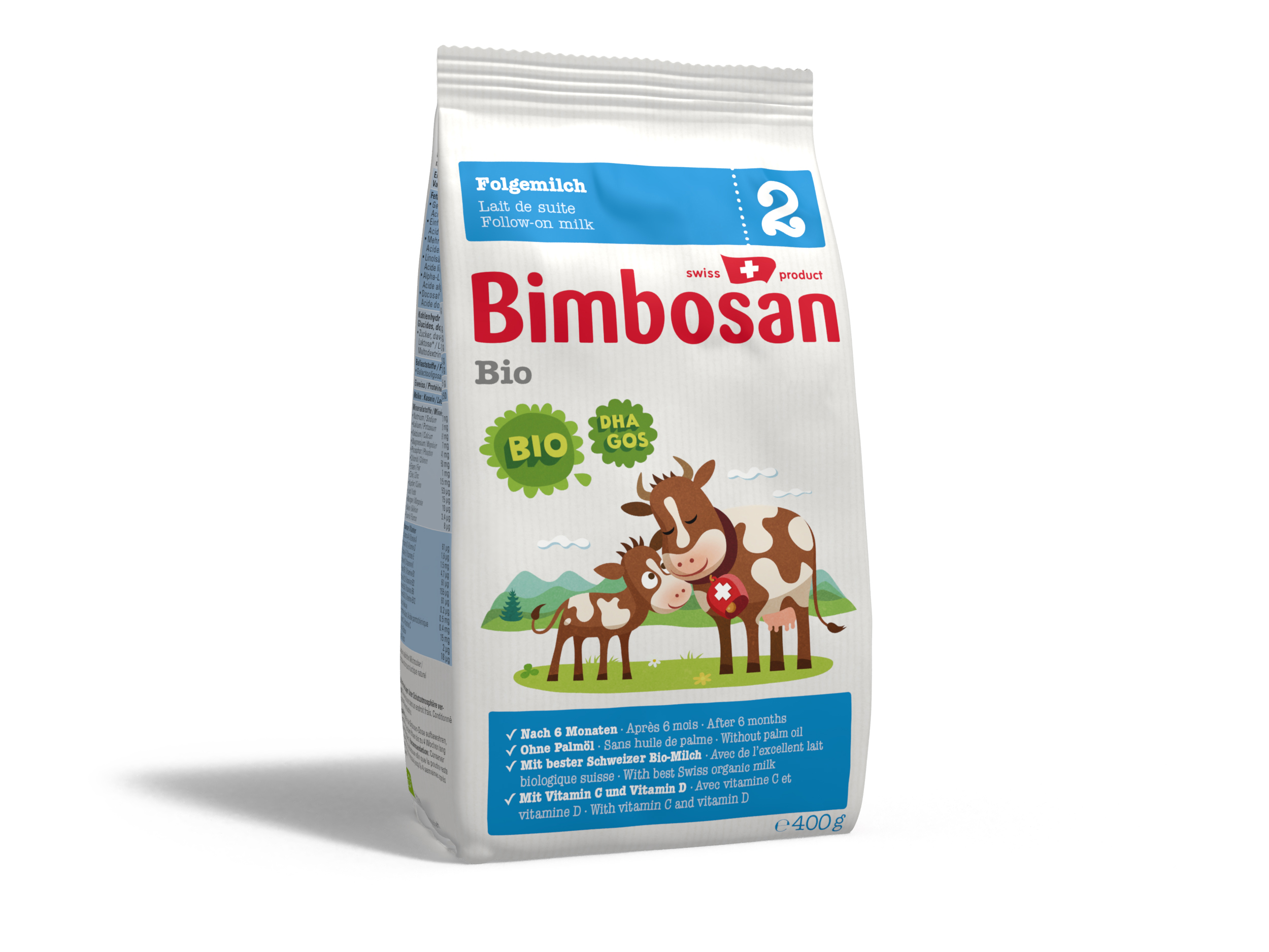 BIMBOSAN Bio 2 ricarica di latte di proseguimento 400g