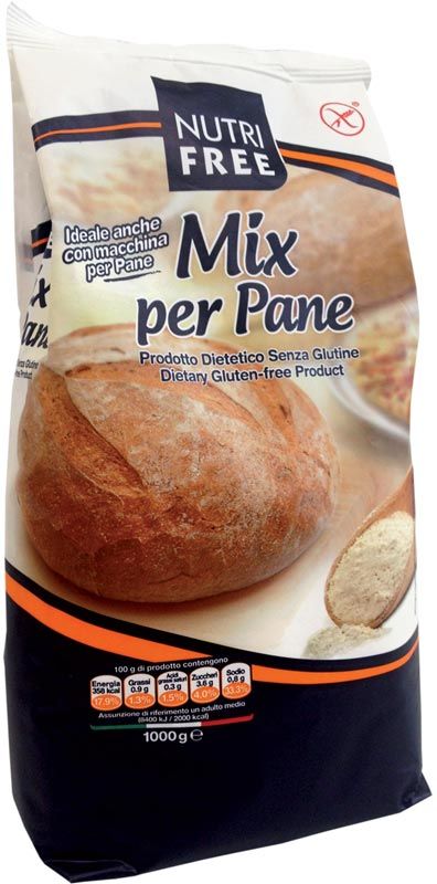 Miscela di farine per pane senza glutine NUTRIFREE 1000g