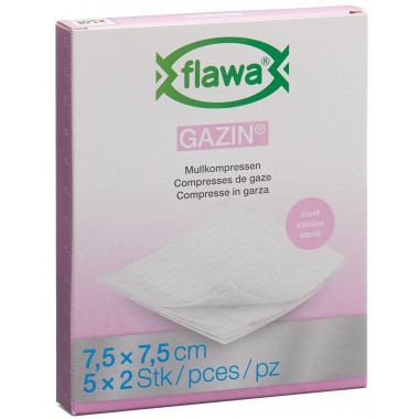 Flawa Gazin compresse di garza 7,5x7,5 cm sterili 5 x 2 pezzi