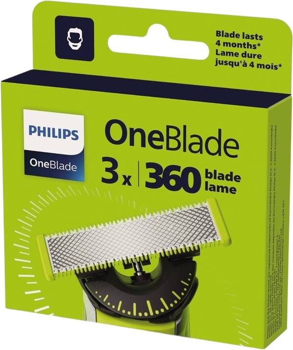 Philips OneBlade 360 lama di ricambio 3 pezzi