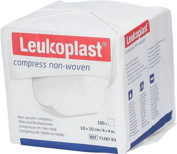 LEUKOPLAST comprimere il tessuto non tessuto 10x10cm 100 pezzi