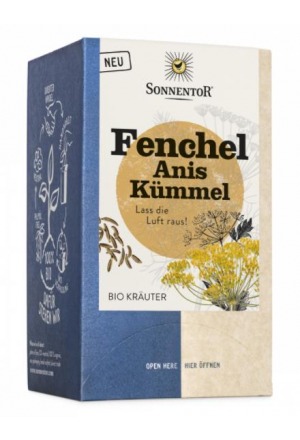 Sonnentor Finocchio Anice Carvi Tè BIO Btl 18 pezzi