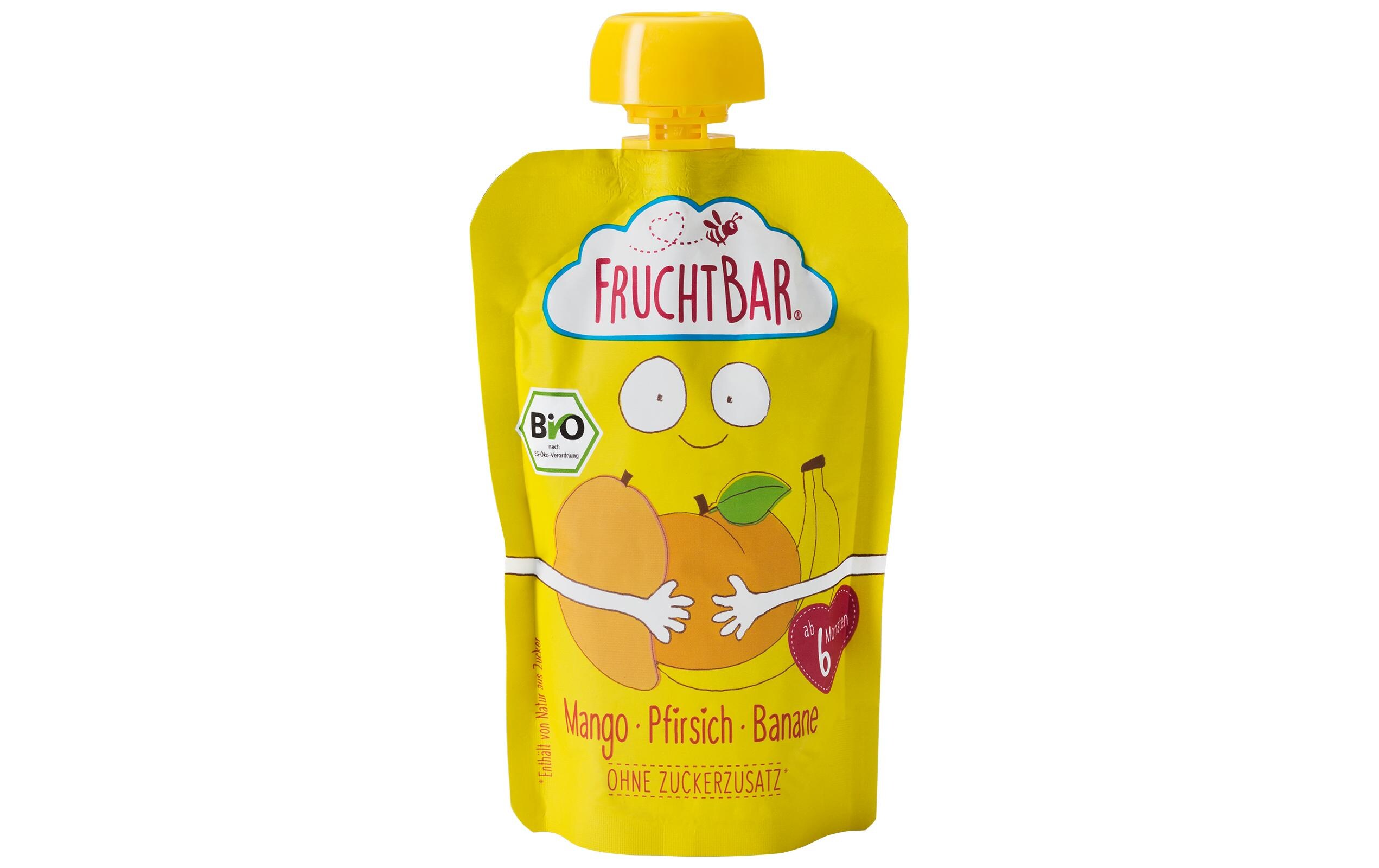 Fruchtbar purea di frutta bio mango pesca banana 100g