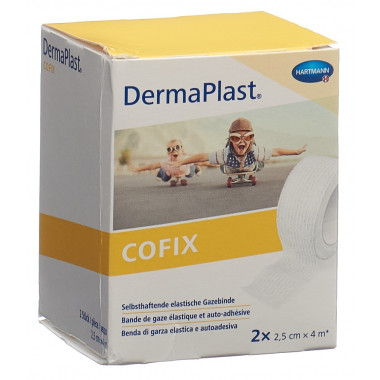 DermaPlast CoFix 2.5cmx4m weiss 2 Stück