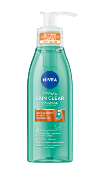 Nivea Derma Skin Clear Wash Gel (nuovo) 150ml