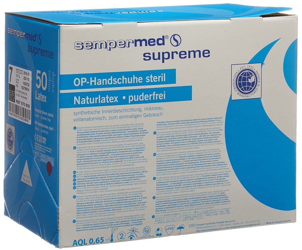 Guanti chirurgici Sempermed Supreme Plus 8 pezzi 50 paia