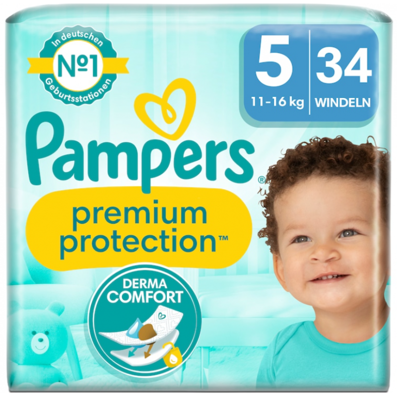 Pampers Premium Protection Gr5 11-16kg confezione economica da 34 pezzi