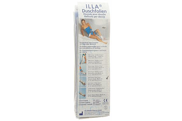 Pellicola protettiva per doccia Illa 80x25cm borsa da braccio 5 pezzi