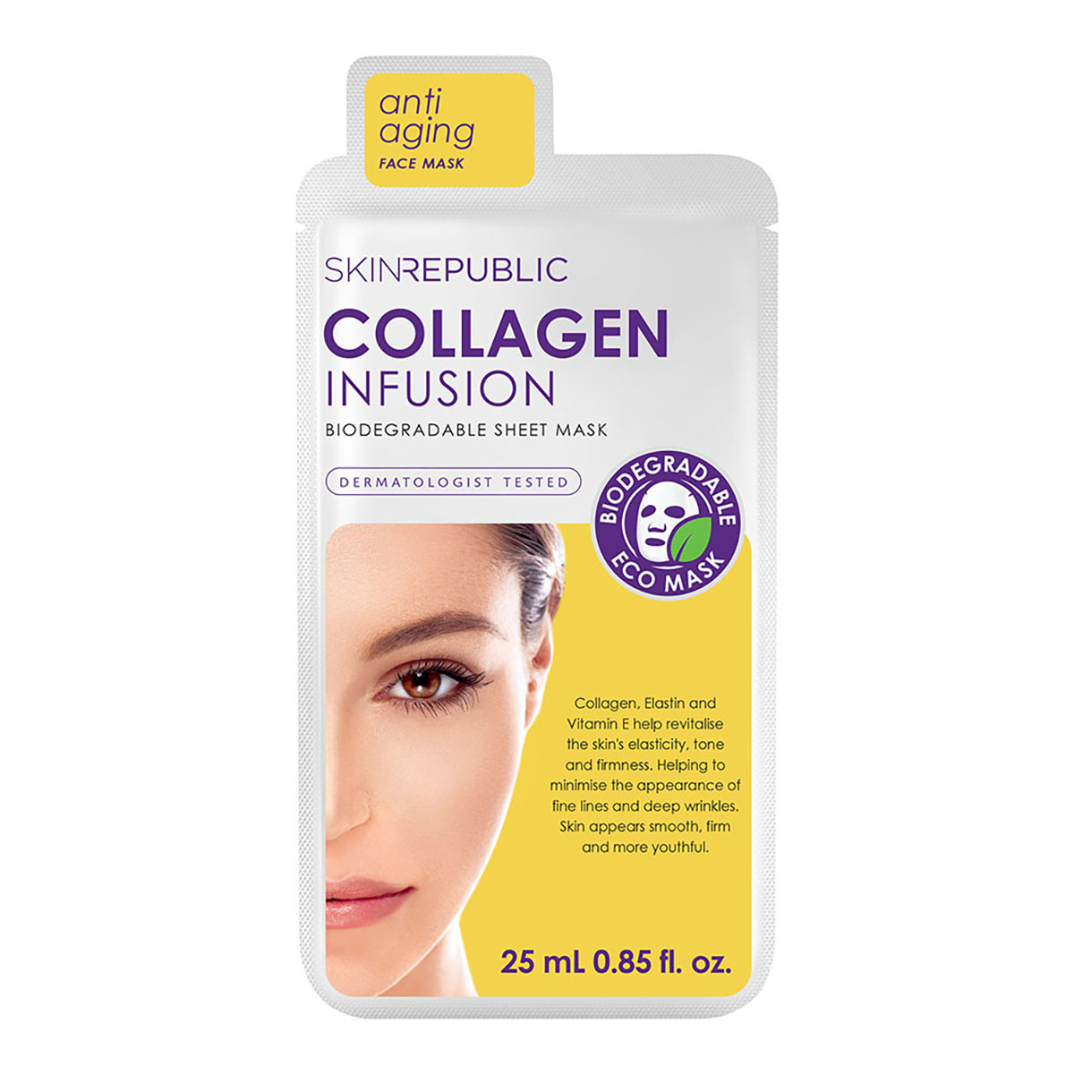 skin republic Maschera viso infusione di collagene 25ml