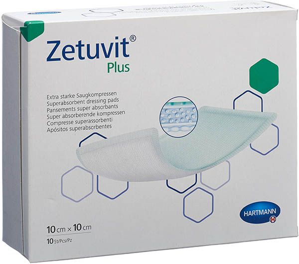 Zetuvit Plus benda assorbente 10x10cm 10 pezzi